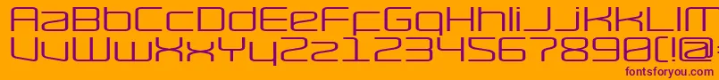 RavepartyWide Font – Purple Fonts on Orange Background