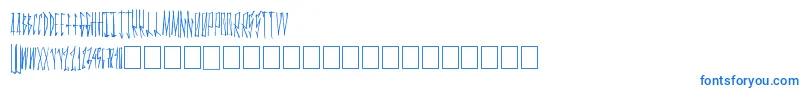 フォントGanstawalk – 白い背景に青い文字