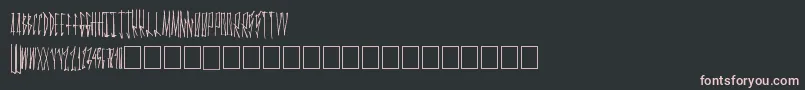 フォントGanstawalk – 黒い背景にピンクのフォント