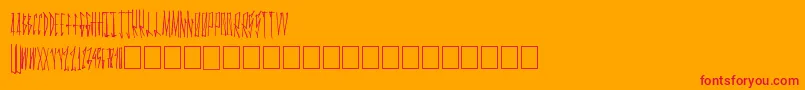 Fonte Ganstawalk – fontes vermelhas em um fundo laranja