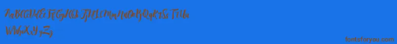 DirtylineRisingBrushFree Font – Brown Fonts on Blue Background