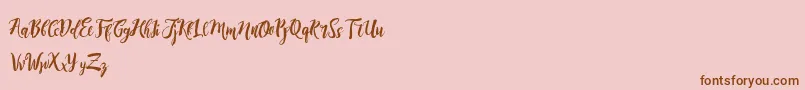 DirtylineRisingBrushFree Font – Brown Fonts on Pink Background