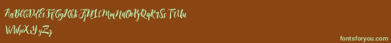 DirtylineRisingBrushFree Font – Green Fonts on Brown Background