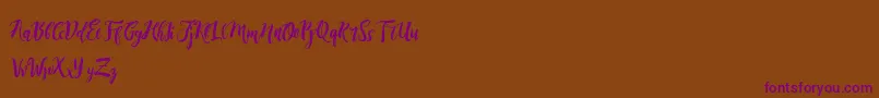 DirtylineRisingBrushFree Font – Purple Fonts on Brown Background