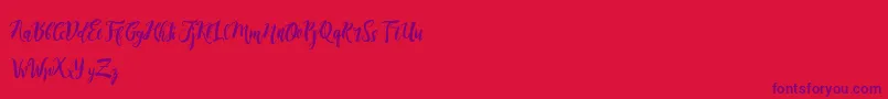 DirtylineRisingBrushFree-Schriftart – Violette Schriften auf rotem Hintergrund