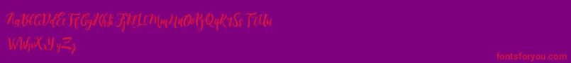 DirtylineRisingBrushFree Font – Red Fonts on Purple Background