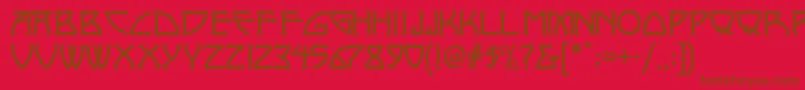 More about Nickleynf Font Nickleynf Font – Brown Fonts on Red Background
