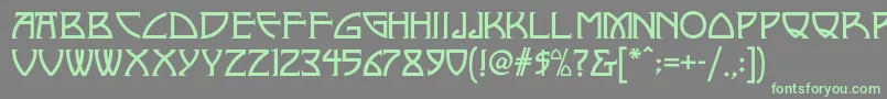 Nickleynf Font – Green Fonts on Gray Background