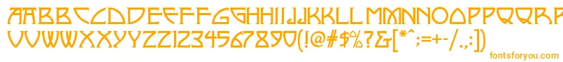 Nickleynf Font – Orange Fonts on White Background