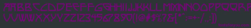 Шрифт Nickleynf – фиолетовые шрифты на чёрном фоне