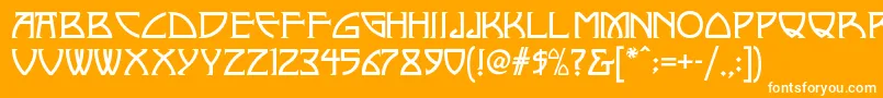 フォントNickleynf – オレンジの背景に白い文字