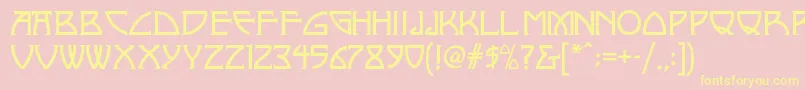 Nickleynf Font – Yellow Fonts on Pink Background