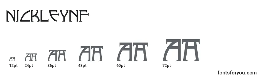 Nickleynf (116811) Font Sizes