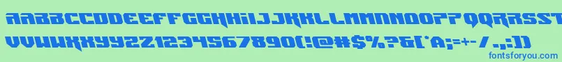 Jumpersleft-fontti – siniset fontit vihreällä taustalla