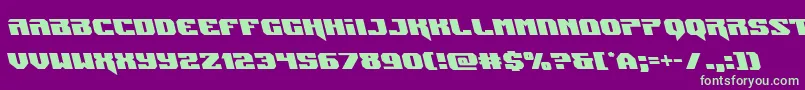 Jumpersleft Font – Green Fonts on Purple Background