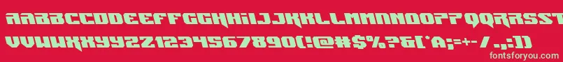 Jumpersleft Font – Green Fonts on Red Background