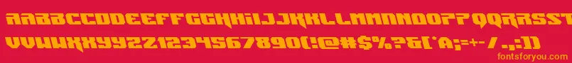 Jumpersleft Font – Orange Fonts on Red Background