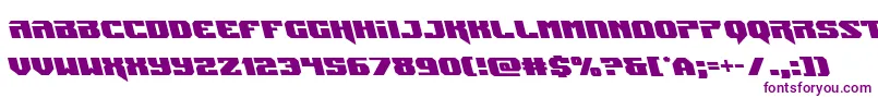 Jumpersleft-Schriftart – Violette Schriften auf weißem Hintergrund