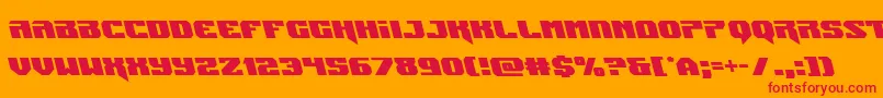 Jumpersleft Font – Red Fonts on Orange Background