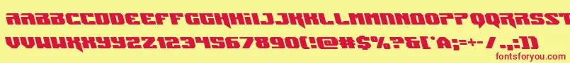 Jumpersleft Font – Red Fonts on Yellow Background