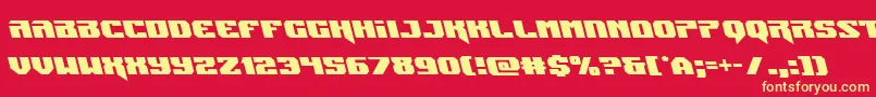 フォントJumpersleft – 黄色の文字、赤い背景