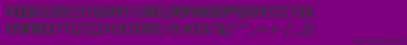 フォントPffuelproRegular – 紫の背景に黒い文字