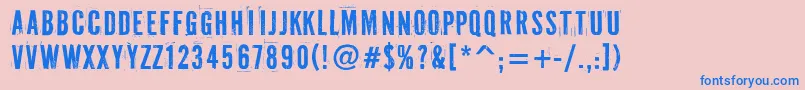 PffuelproRegular Font – Blue Fonts on Pink Background