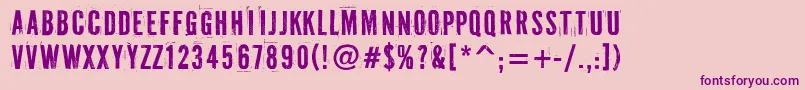 PffuelproRegular Font – Purple Fonts on Pink Background