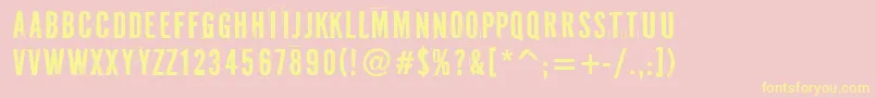 PffuelproRegular Font – Yellow Fonts on Pink Background