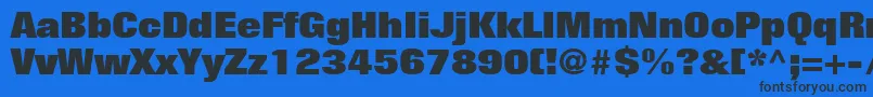 フォントLayoutBlackSsiBlack – 黒い文字の青い背景