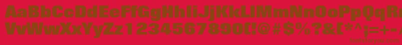 フォントLayoutBlackSsiBlack – 赤い背景に茶色の文字