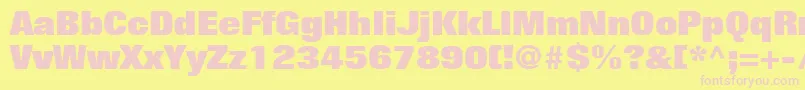 LayoutBlackSsiBlack Font – Pink Fonts on Yellow Background