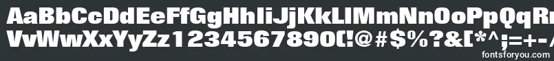 Шрифт LayoutBlackSsiBlack – белые шрифты на чёрном фоне