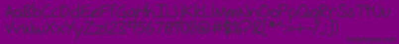 FhHyperboleRegular-fontti – mustat fontit violetilla taustalla
