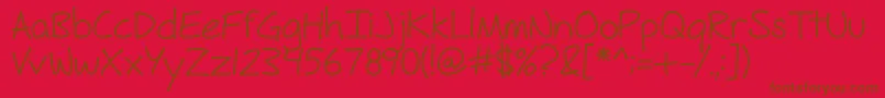 FhHyperboleRegular Font – Brown Fonts on Red Background