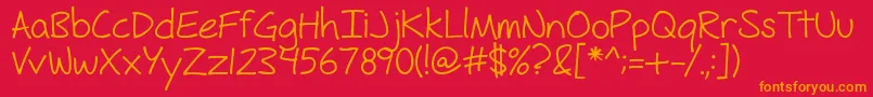 FhHyperboleRegular Font – Orange Fonts on Red Background