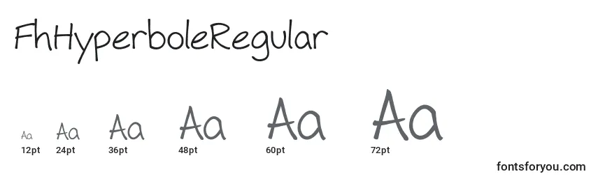 Размеры шрифта FhHyperboleRegular
