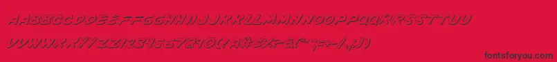 フォントVinotes – 赤い背景に黒い文字