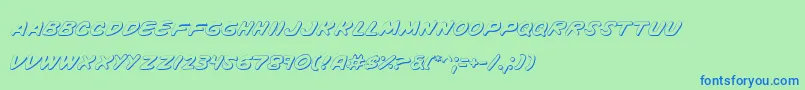 Vinotes Font – Blue Fonts on Green Background