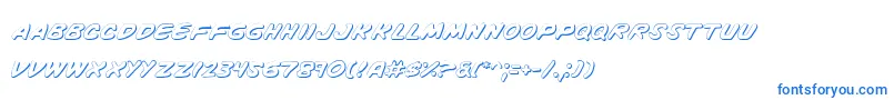 Vinotes-Schriftart – Blaue Schriften auf weißem Hintergrund