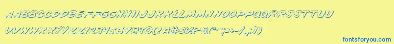 Vinotes Font – Blue Fonts on Yellow Background