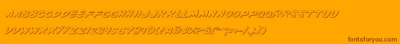フォントVinotes – オレンジの背景に茶色のフォント