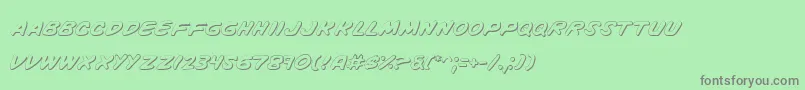 Vinotes Font – Gray Fonts on Green Background