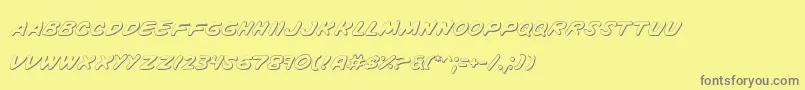 フォントVinotes – 黄色の背景に灰色の文字