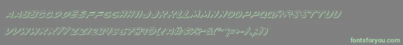 Vinotes Font – Green Fonts on Gray Background