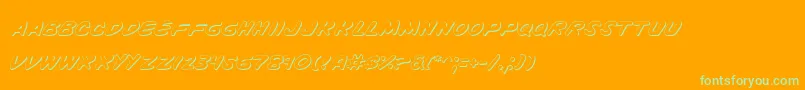 Vinotes Font – Green Fonts on Orange Background