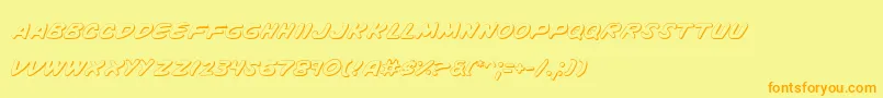 Vinotes Font – Orange Fonts on Yellow Background