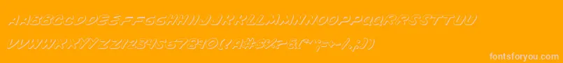 Vinotes-Schriftart – Rosa Schriften auf orangefarbenem Hintergrund