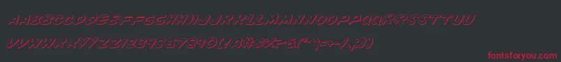 Vinotes-Schriftart – Rote Schriften auf schwarzem Hintergrund