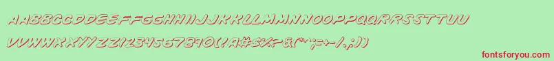 Vinotes Font – Red Fonts on Green Background